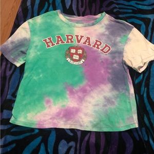 Gold rush tie dye crop top